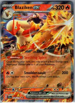 Blaziken ex 024/159 SV09: Journey Together - Pokemon Card - NM - Image 1