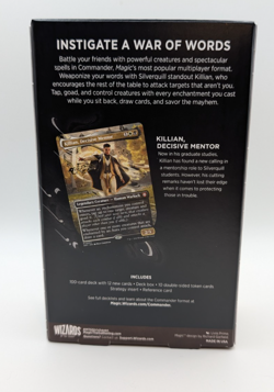 MTG Secrets of Strixhaven Silverquill Influence Commander Precon Deck Fact Seal - Image 2