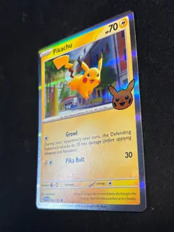 Pokemon Pikachu 062/193 2023 Trick or Trade Halloween Trick or Treat Holo - NM - Image 3