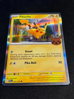 Pokemon Pikachu 062/193 2023 Trick or Trade Halloween Trick or Treat Holo - NM - Image 4