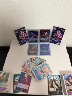 One Piece TCG Karten Bundle 200+ Karten | SECs, SRs, Sealed Booster, Rares... - Image 1