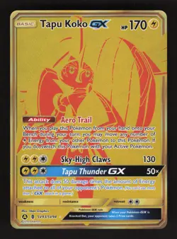Tapu Koko GX SV93/SV94 Pokemon Hidden Fates Holo Full Art Card - Image 1