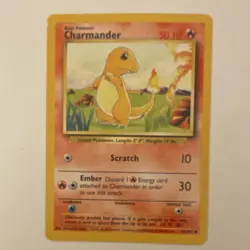 Pokemon Charmander Base Set Card 046/102 50 HP Common English Regular - Image 1