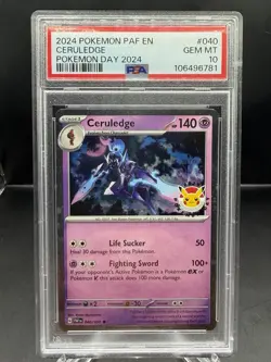Pokemon PAF 040/091 - Stamped 2024 Pokemon Day Promo Ceruledge - PSA 10 - Image 1