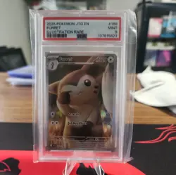 2025 Pokemon JTG EN Furret Illustration Rare #168 PSA 9 Mint - Image 1