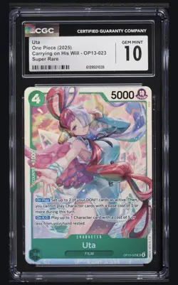 CGC 10 Uta OP13-023 2025 One Piece Op13-Carrying On His Will #023 - Image 1