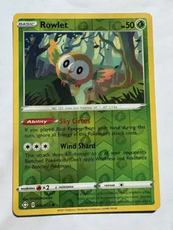 Rowlet - 011/189 - Reverse Holo - Darkness Ablaze - NM - Pokemon Card - Image 1