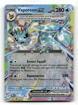 Vaporeon ex 023/131 - Prismatic Evolutions - Pokemon Card NM/M - Image 1