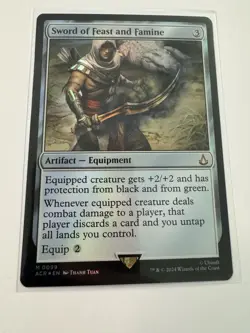 Sword of Feast and Famine (FOIL) ✅UB:Assassin's Creed ✅Magic The Gathering (mtg) - Image 1