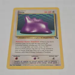 Pokemon Ditto Fossil Rare Wizards 18/62 Unlimited English Regular - Image 1