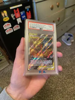 2019 Pokemon Hidden Fates Moltres Zapdos Articuno Tag Team SM210 ETB Promo PSA 9 - Image 2