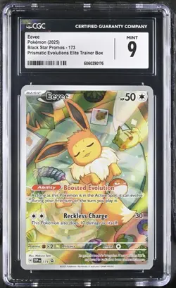 EEVEE 2025 POKEMON SCARLET & VIOLET #173 PRISMATIC EVOLUTIONS CGC 9 MINT - Image 1