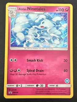 Pokemon - Alolan Ninetales SM128 - Black Star Promo - Stamped 30 - Image 1