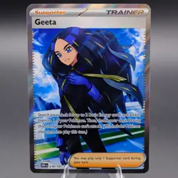 Geeta - 218/197 Ultra Rare SV03: Obsidian Flames Pokemon TCG NM - Image 1