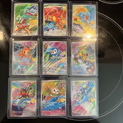 Pokemon Full Set of 9 First Partner Series 1 Illustration Collection English NM - Image 1