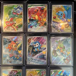 Pokemon Full Set of 9 First Partner Series 1 Illustration Collection English NM - Image 2