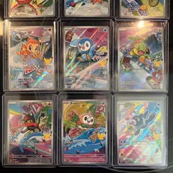Pokemon Full Set of 9 First Partner Series 1 Illustration Collection English NM - Image 3
