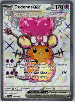 Dedenne ex 239/193 SV02: Paldea Evolved - Pokemon Card - NM - Image 1