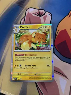 Pokemon TCG Pawmot SVP Card Black Star Promo SVP006 Holo - Image 1