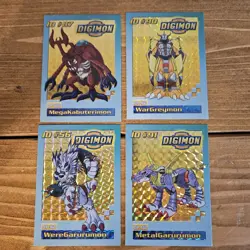 Vintage Digimon Toy Promo Cards | Lot of 4 Holo Prism Cards - Image 1