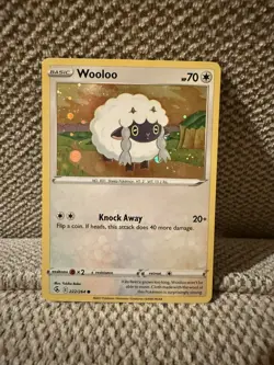 Wooloo - Cosmo Holo Promo- 222/264- Pokemon Fusion Strike- LP - Image 1