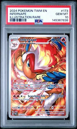Pokemon Infernape 173/167 Illustration Rare Holo PSA 10 - Image 1