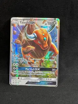 Tauros GX 100/149 Holo Ultra Rare SM Base Set Pokemon Holo Moderately Played - Image 1