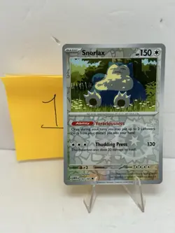 Snorlax 143/165 Uncommon 151 Pokemon Reverse Holo Near Mint - Image 1