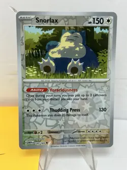 Snorlax 143/165 Uncommon 151 Pokemon Reverse Holo Near Mint - Image 2
