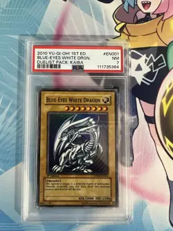 Blue-Eyes White Dragon DPKB-EN001 1st Edition PSA Graded 7 Yugioh TCG - Image 1