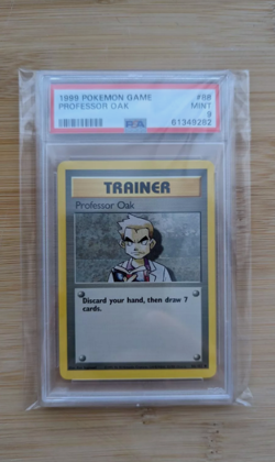 PSA 9 MINT 1999 BASE SET POKEMON TRAINER PROFESSOR OAK 88/102 #88 WOTC GRADED - Image 3