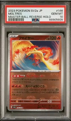 Pokemon 151, Moltres Master Ball Reverse Holo #146, Scarlet And Violet PSA 10!!! - Image 1