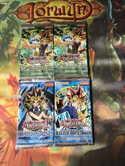 YuGiOh Legend of Blue Eyes Dark Crisis Spell Ruler Sealed Booster Pack LOT - Image 1