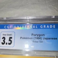 Pokemon Porygon Expansion Pack Uncommon Regular CGC 3.5 Japanese 1996 Card - Image 3