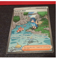 Pokemon Lana's Aid 219/167 SV06 Twilight Masquerade Ultra Rare Full Art Holo - Image 1