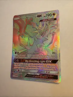 ULTRA NECROZMA GX 140/131 POKEMON FORBIDDEN LIGHT SECRET RARE RAINBOW - MP - Image 3