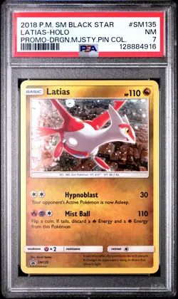 2018 POKEMON SM BLACK STAR PROMO LATIAS #SM135 PSA 7 NM #128884916 - Image 1