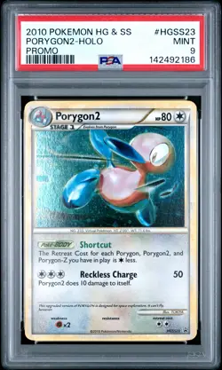 2010 POKEMON HEARTGOLD & SOULSILVER PROMO #HGSS23 PORYGON2-HOLO PSA 9 - Image 1