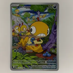 Scraggy 138/086 Illustration Rare Sv: White Flare Pokemon Card Near Mint NM - Image 1