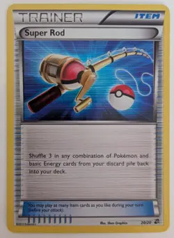 Pokemon TCG Super Rod Holo Rare 20/20 Dragon Vault Trainer Item Card - Image 3