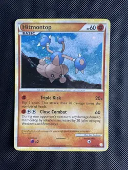 Hitmontop 5/123 Holo Rare HeartGold SoulSilver Base Set Pokemon Card - NM+ - Image 1