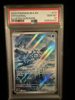 Pokemon Black Bolt English Cryogonal Illustration Card 2025 BLK en 111/086 - Image 1