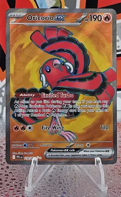 ORICORIO EX 110/094 ULTRA RARE PHANTASMAL FLAMES POKEMON NM - Image 1