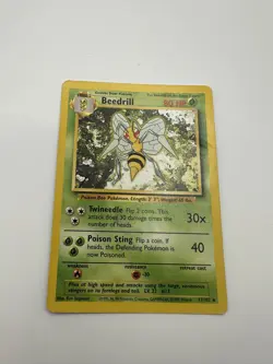 Pokemon Beedrill LP 017/102 Base Set Regular Non Holo Vintage Card WOTC - Image 1