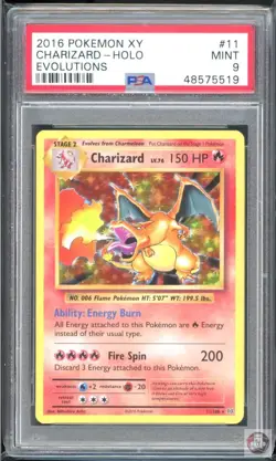 Charizard Holo 11/108 Evolutions Pokemon PSA 9 - Image 1