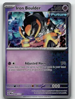 IRON BOULDER 046/131 (MASTER BALL PATTERN) SV: PRISMATIC EVOLUTIONS POKEMON NM/M - Image 1