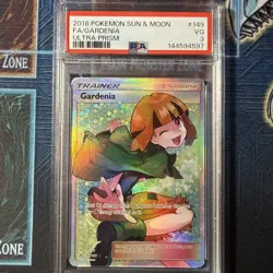 2018 POKEMON SUN & MOON ULTRA PRISM #149 FULL ART/GARDENIA PSA 3 - Image 1