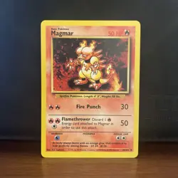 Pokemon TCG Magmar 36/102 Base Set Regular Vintage English 1999 - Image 1