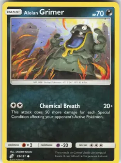 Alolan Grimer 83/181 Common Team Up Pokemon Lightly Played - Image 1
