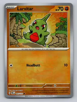 Larvitar (Master Ball Pattern) 047/131 SV: Prismatic Evolutions Pokemon NM - Image 1